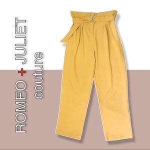 Romeo + Juliet Paperbag Waist Slacks Pants Mustard